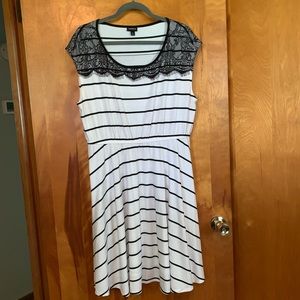 Torrid Striped/Lace Dress Size 1
